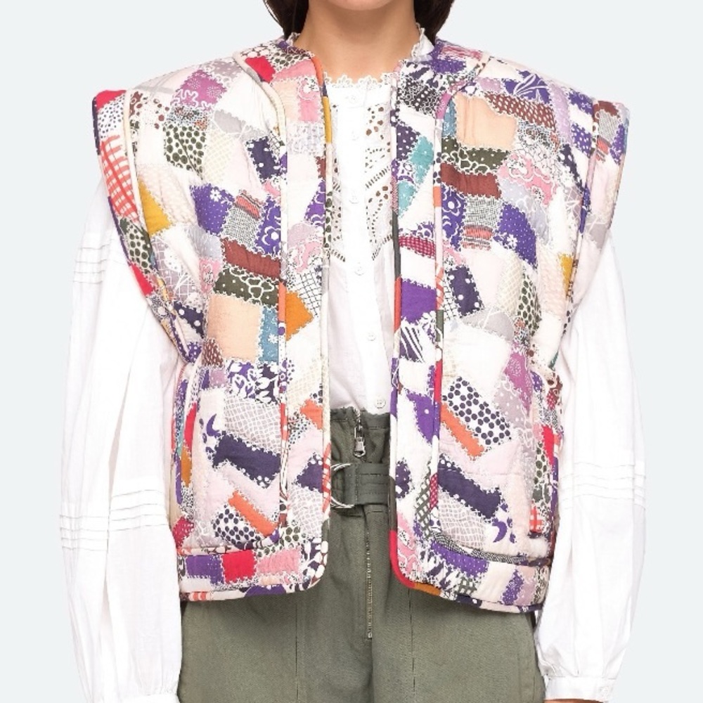 Sea NY Women’s Harlow Vest, Size XS, Multi Color